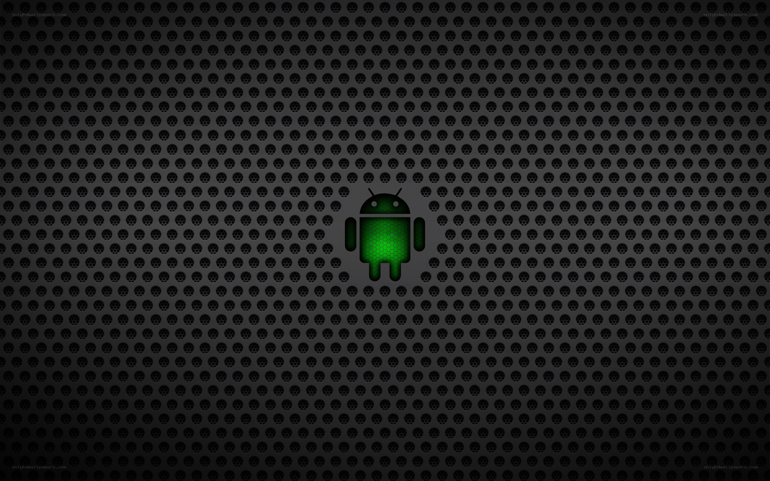 Android logo on dark mesh