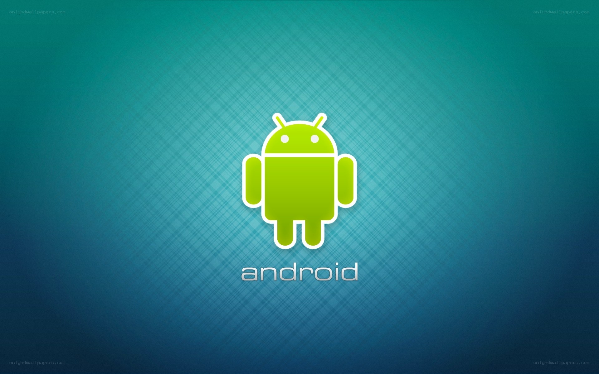Android logo on gradient background