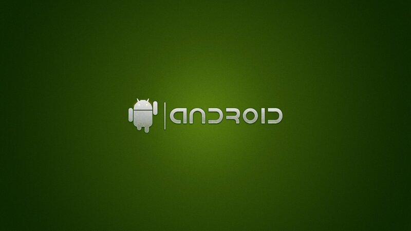 Android logo on green background