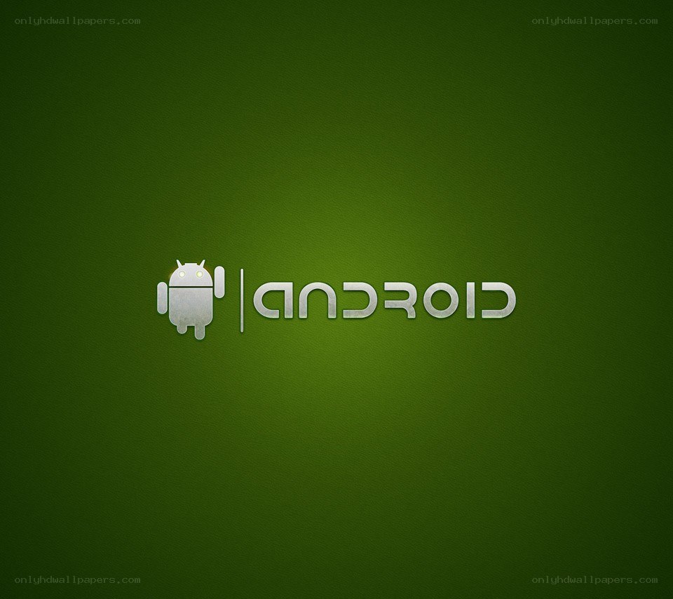 Android logo on green background