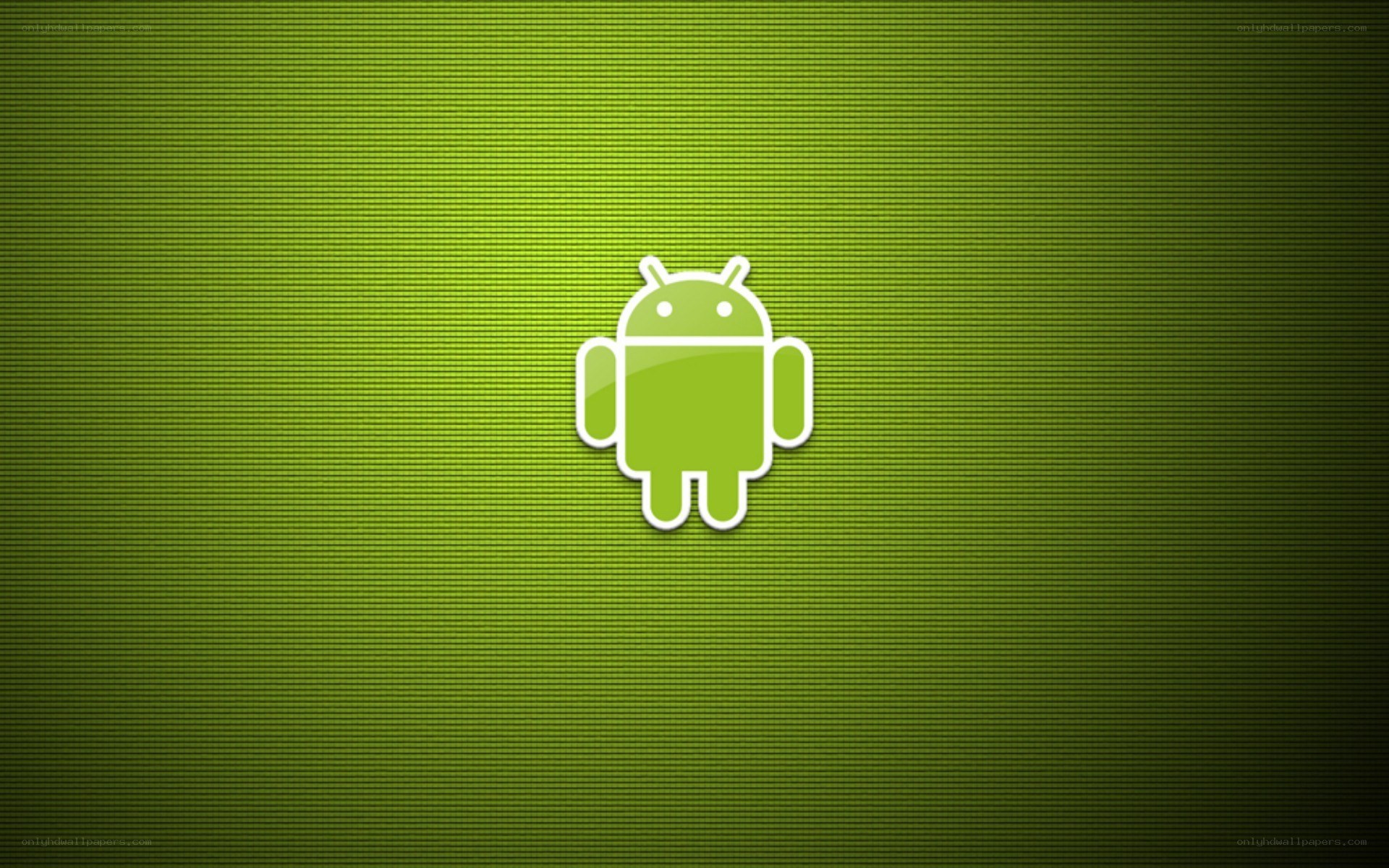 Android logo on green background