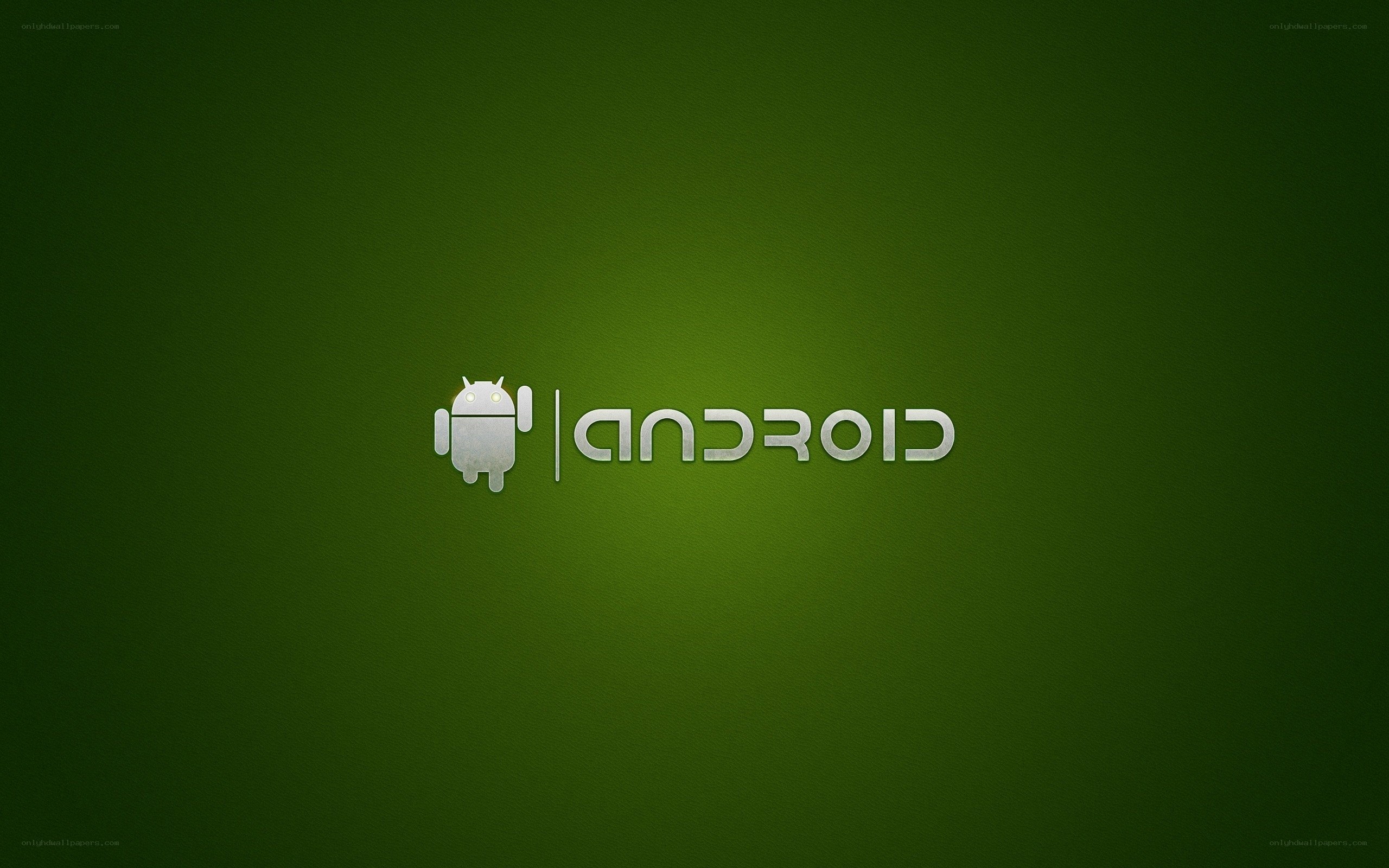 Android logo on green background