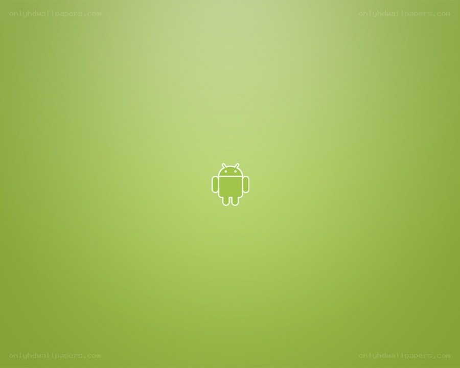 Android logo on green background