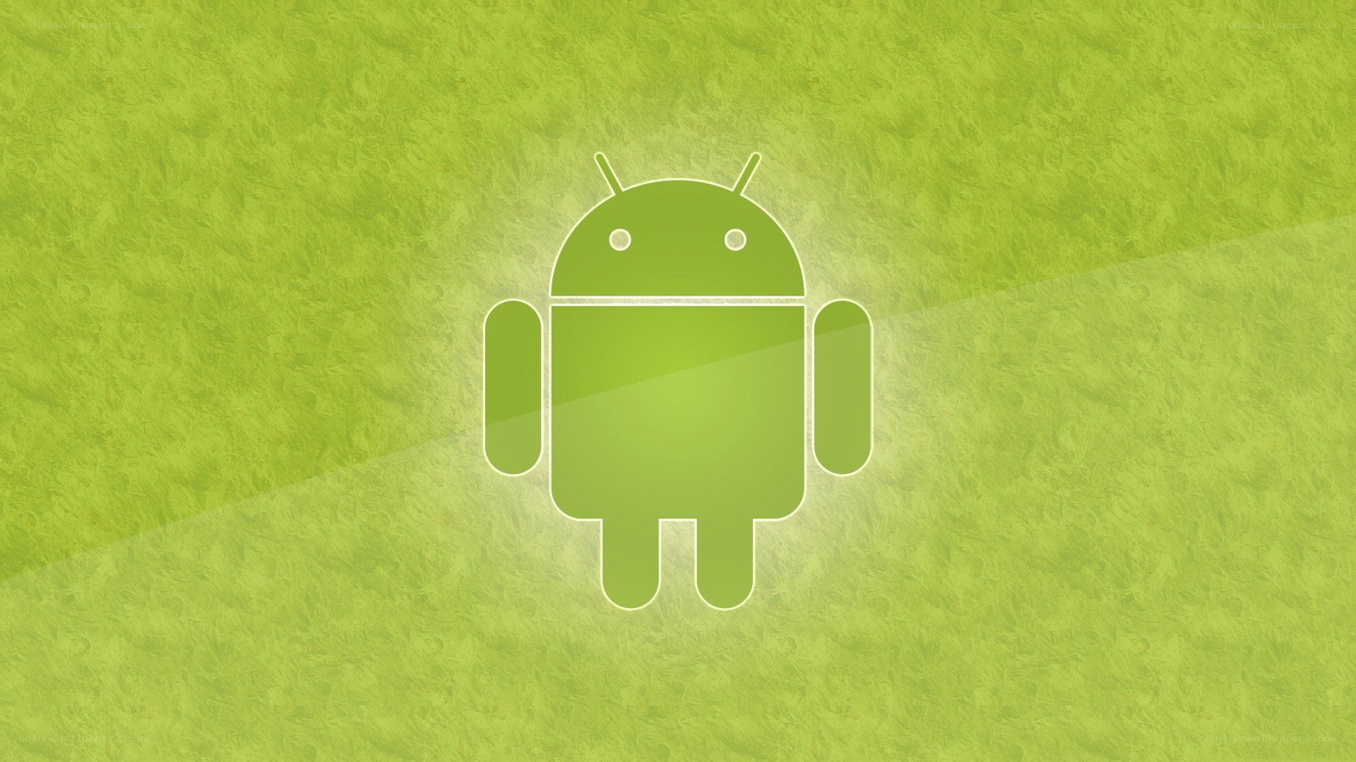 Android logo on green background