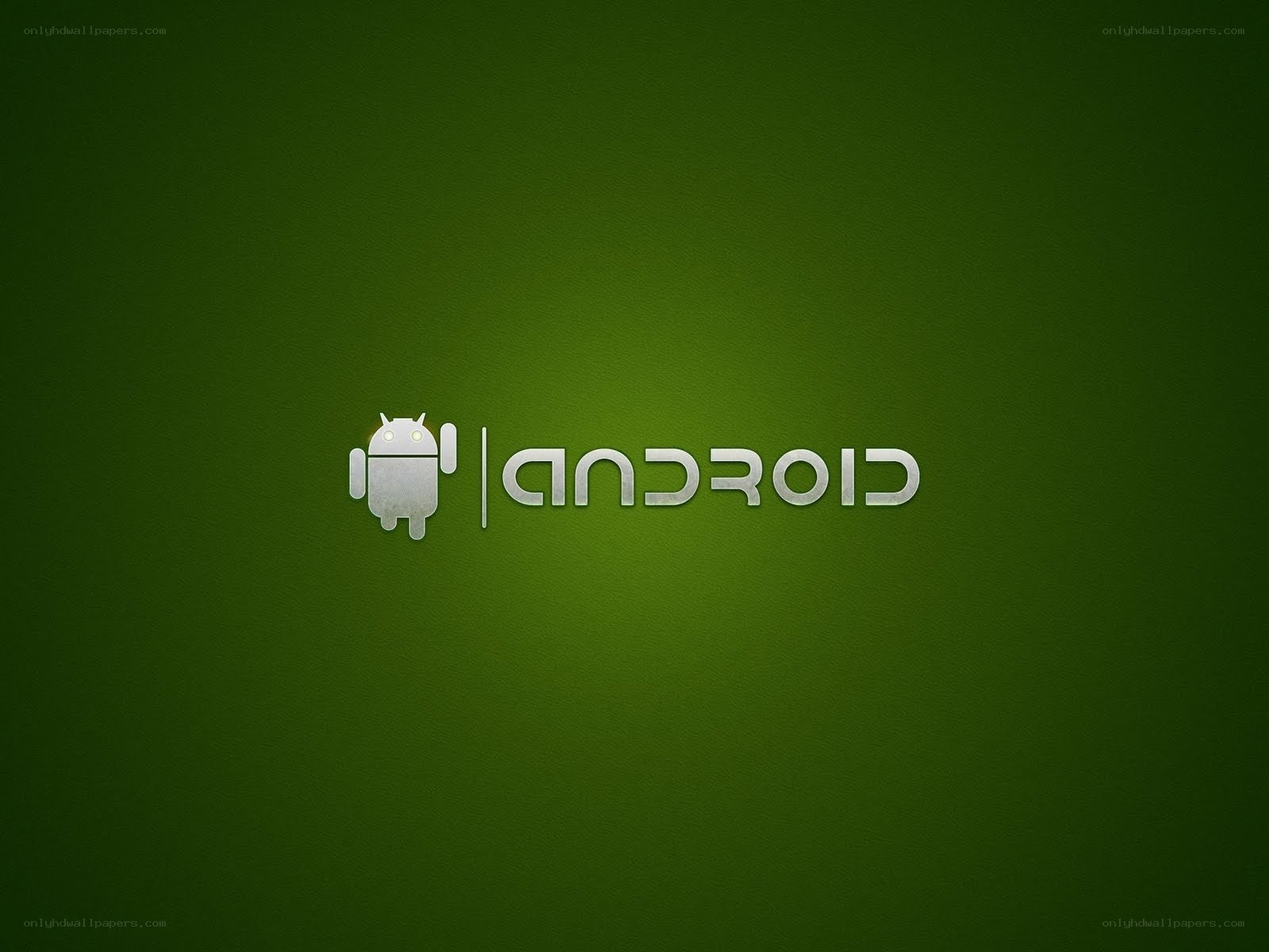 Android logo on green background