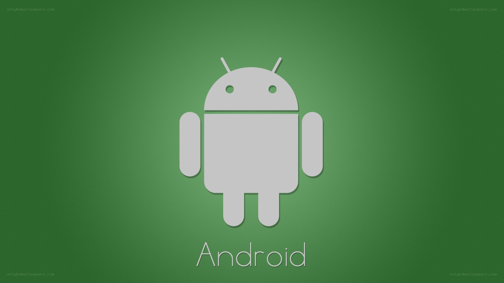 Android logo on green background