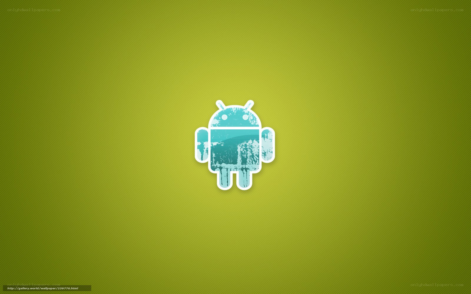Android logo on green background