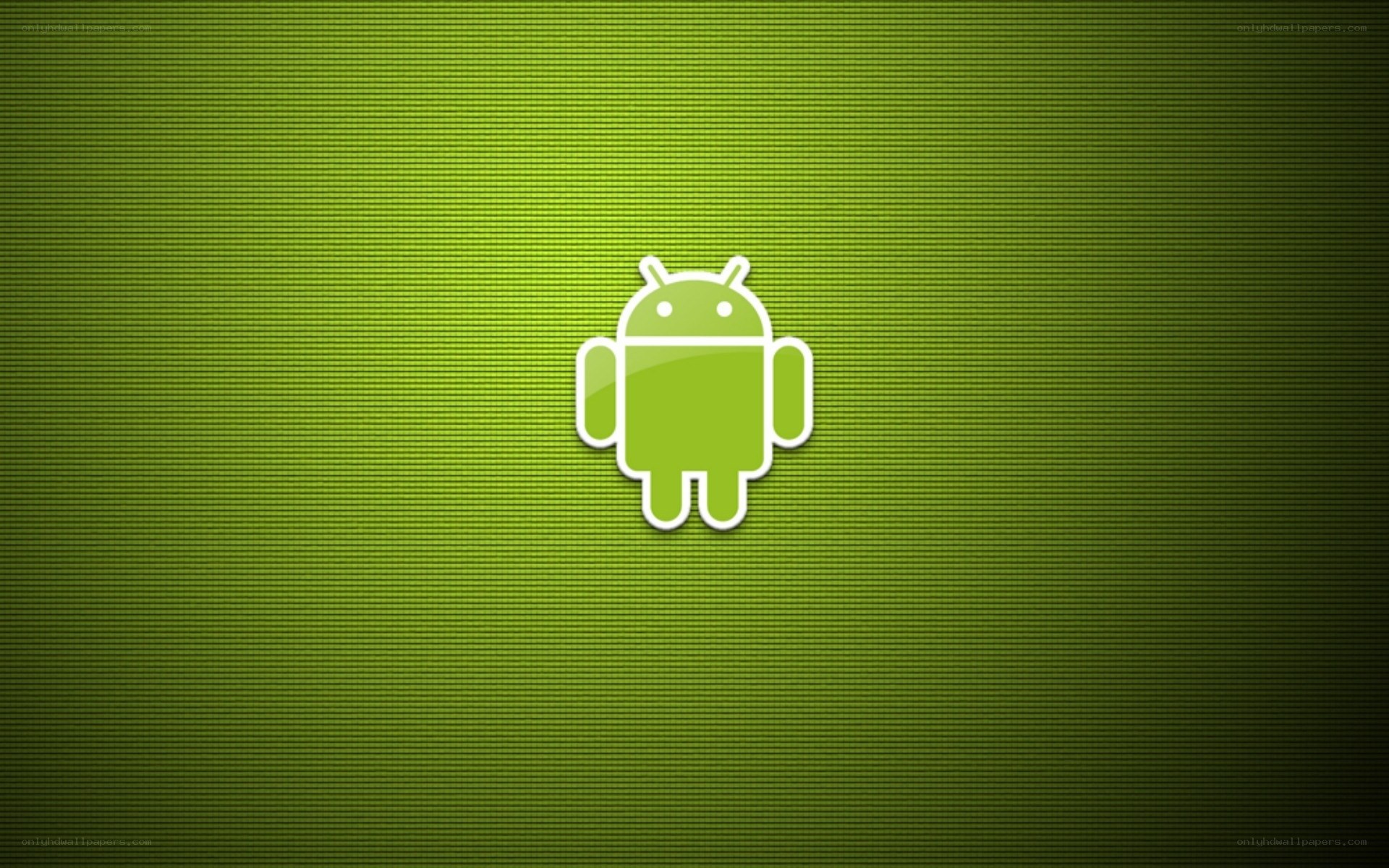 Android logo on green background