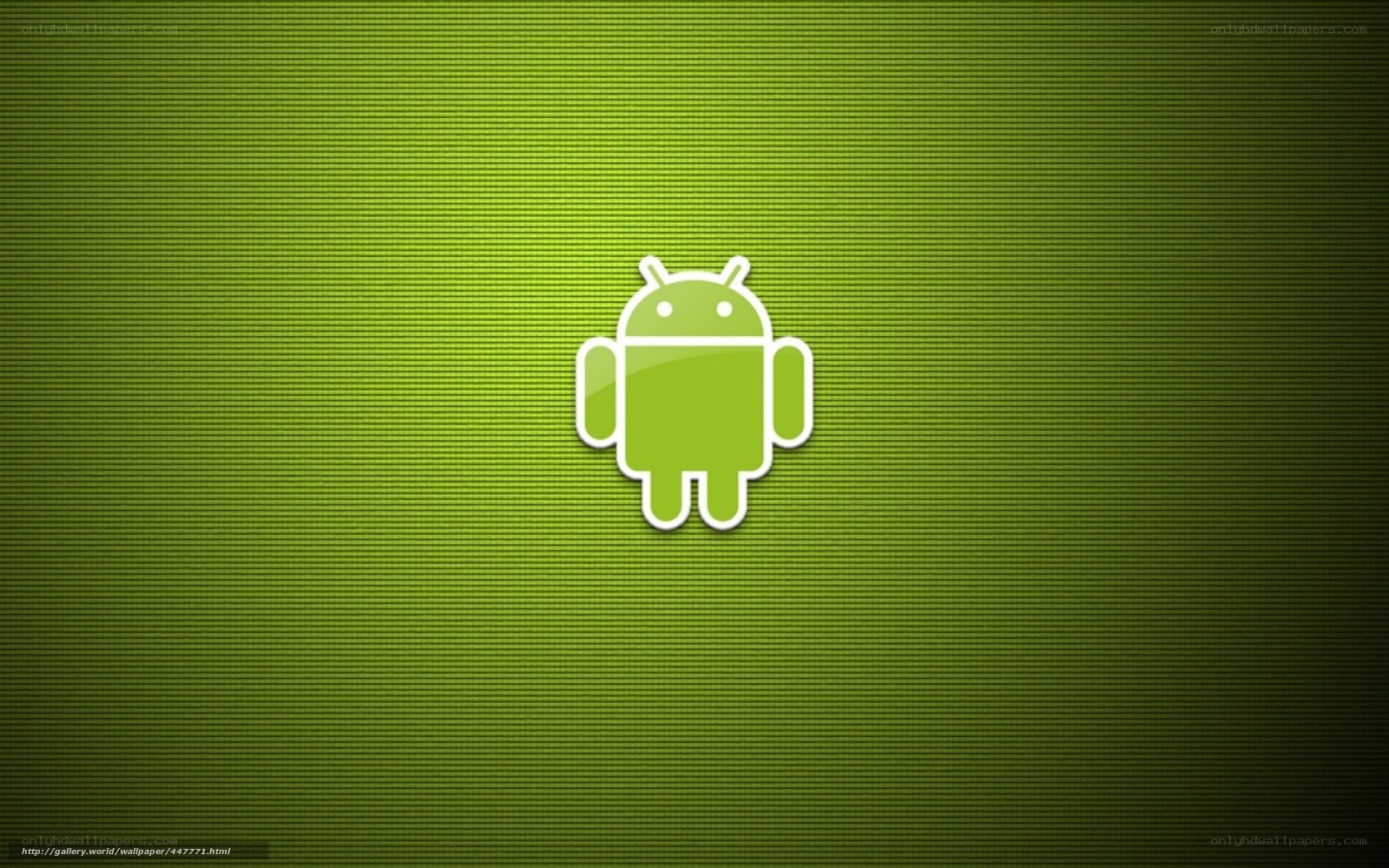 Android logo on green background