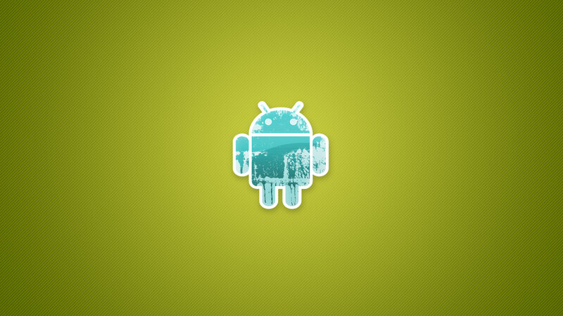 Android logo on green background