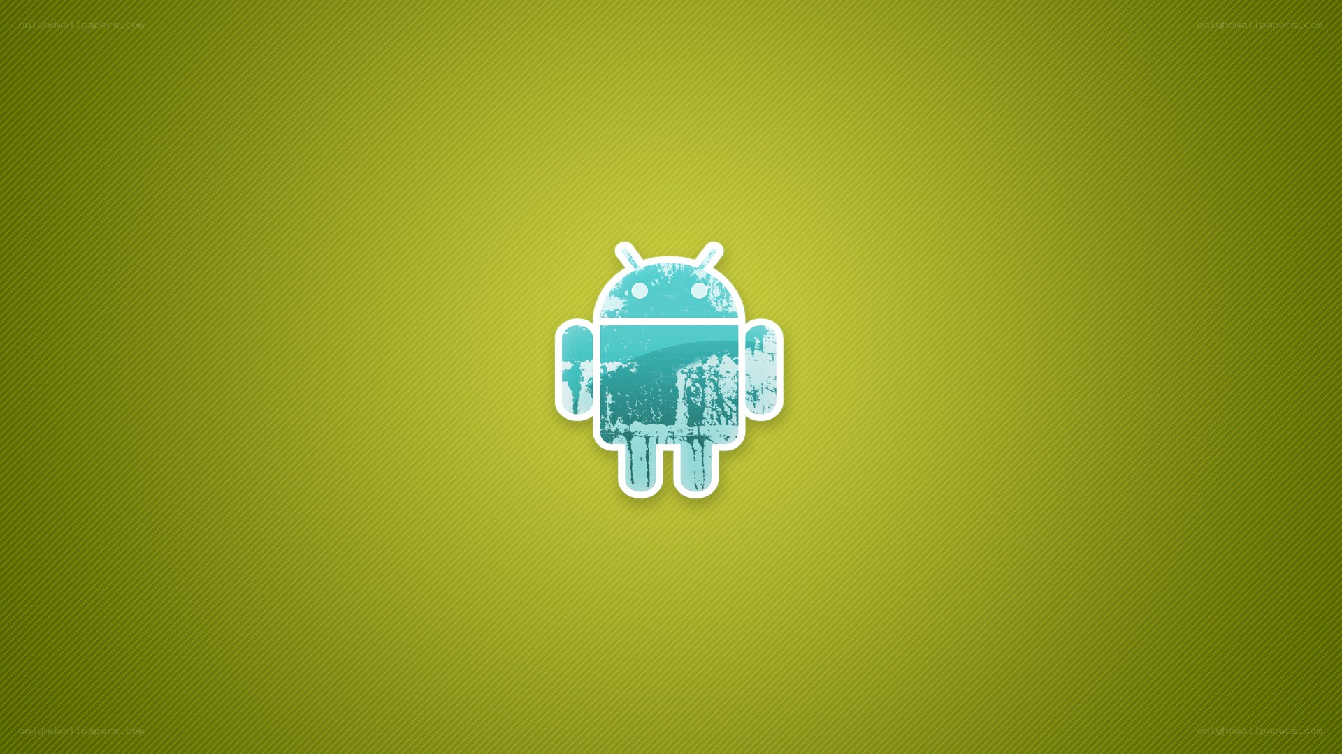 Android logo on green background