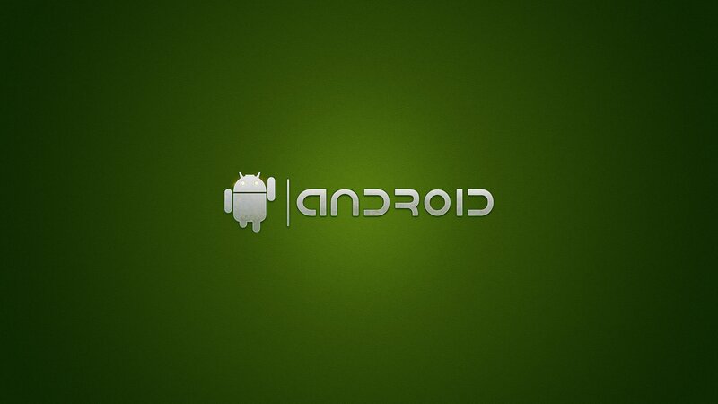 Android logo on green background