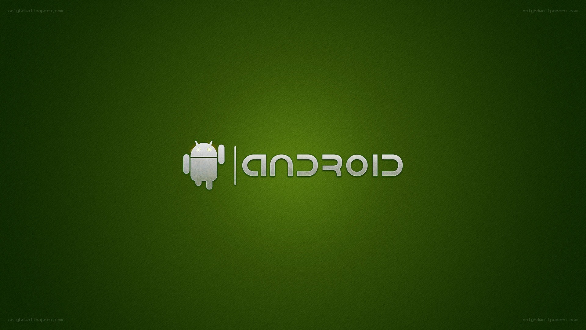 Android logo on green background