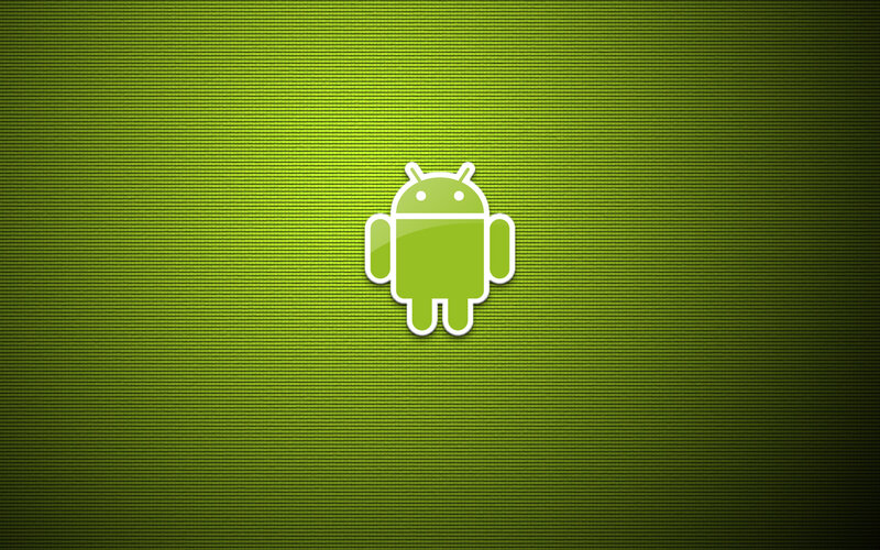 Android logo on green background