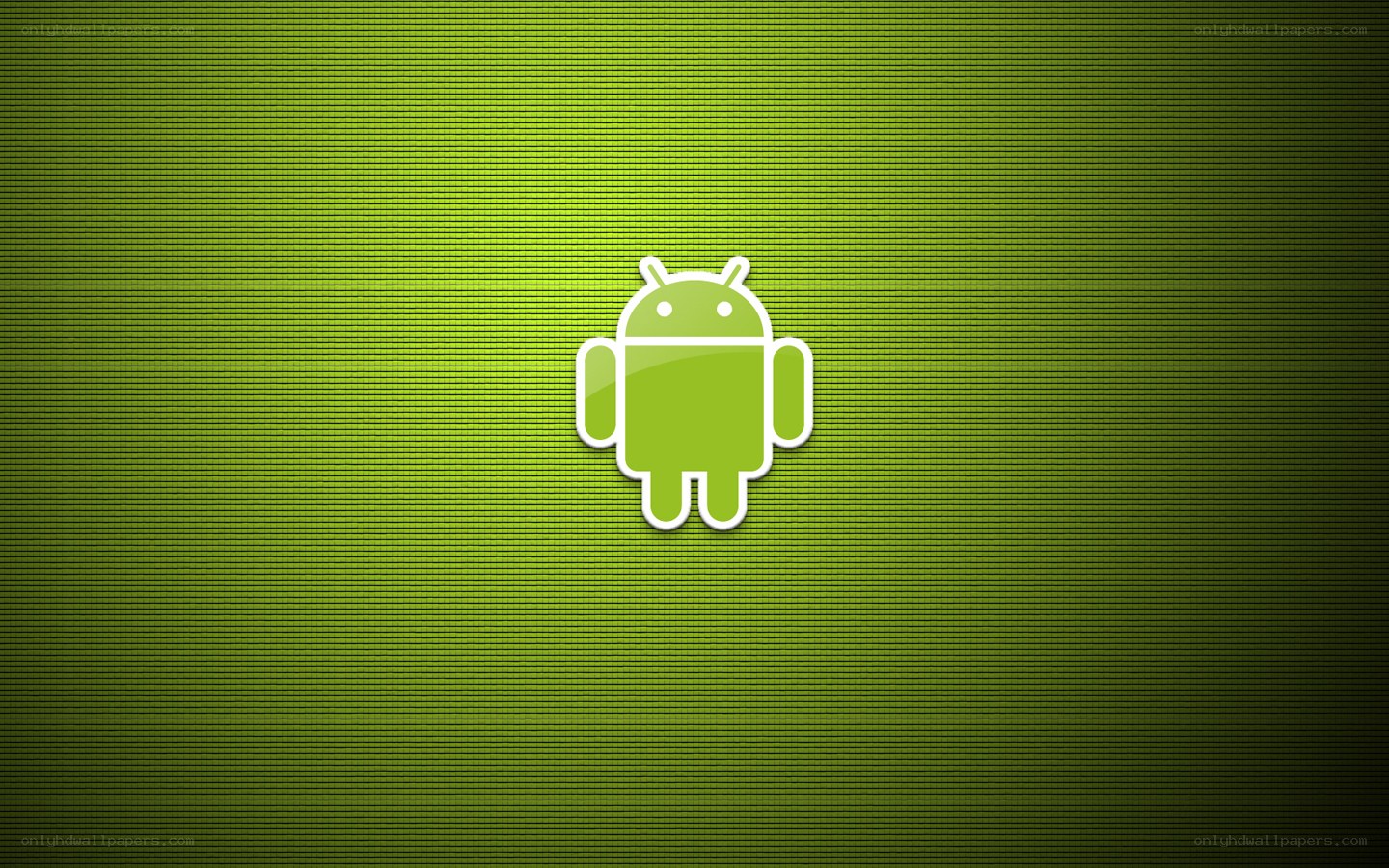 Android logo on green background