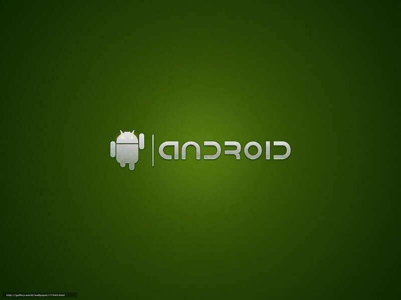 Android logo on green background