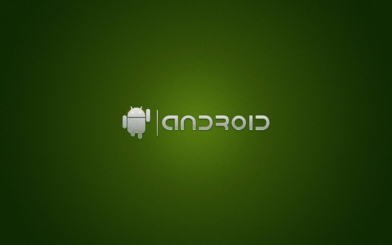 Android Logo on Green — Minimalist, Digital Art