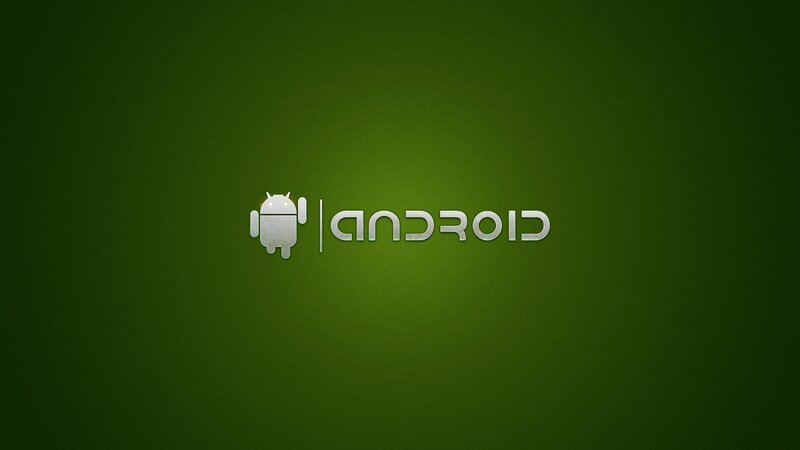 Android Logo on Green — Text