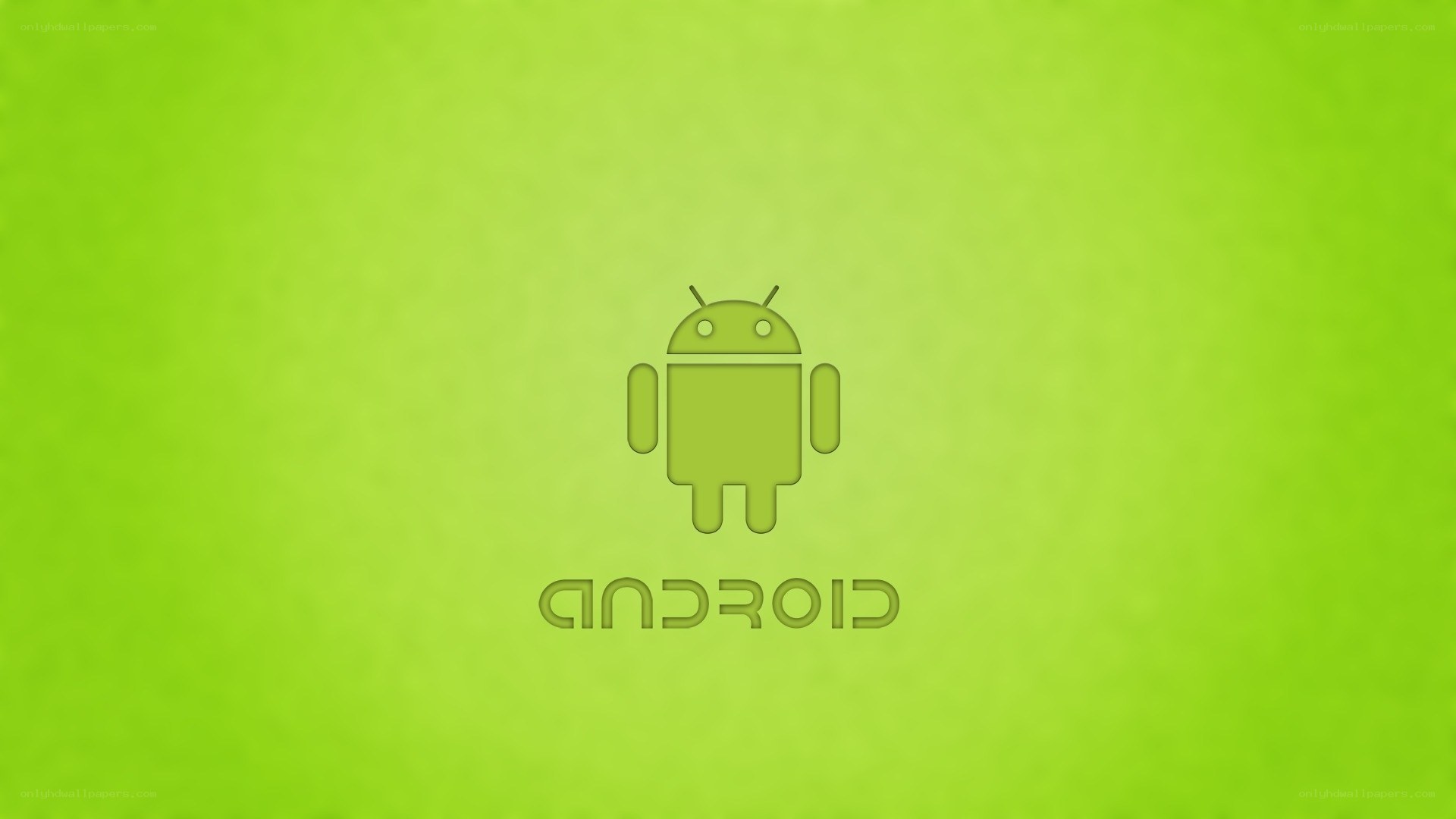 Android logo on green