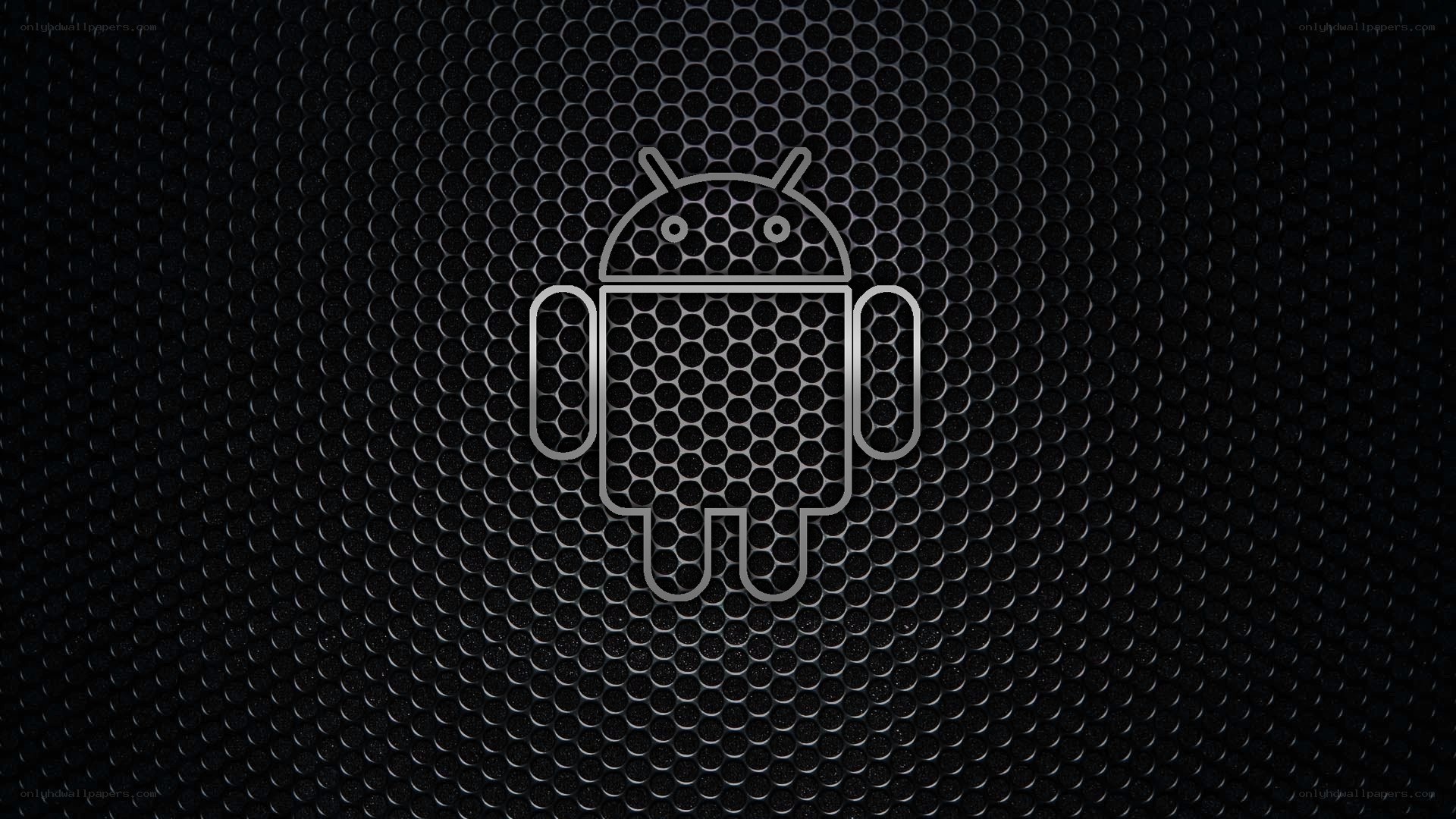 Android logo on mesh background