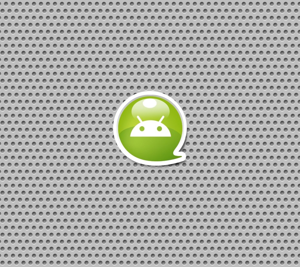 Android logo on metal background