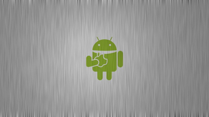 Android logo on metal background
