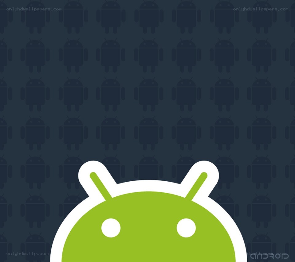 Android logo on patterned background