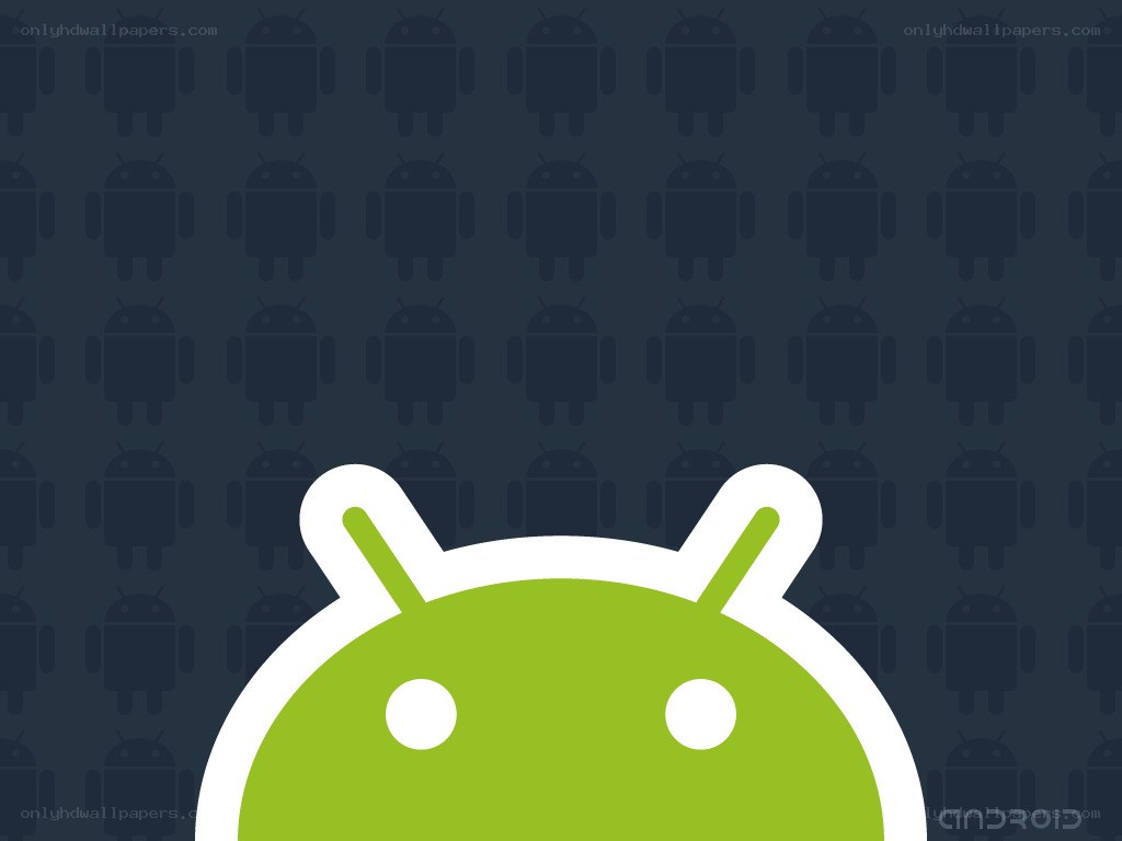Android logo on patterned background