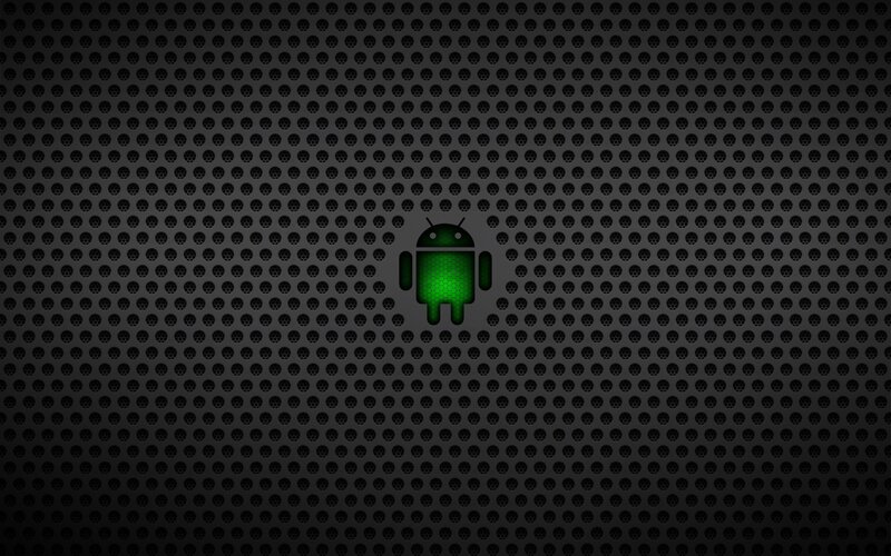 Android logo on perforated background