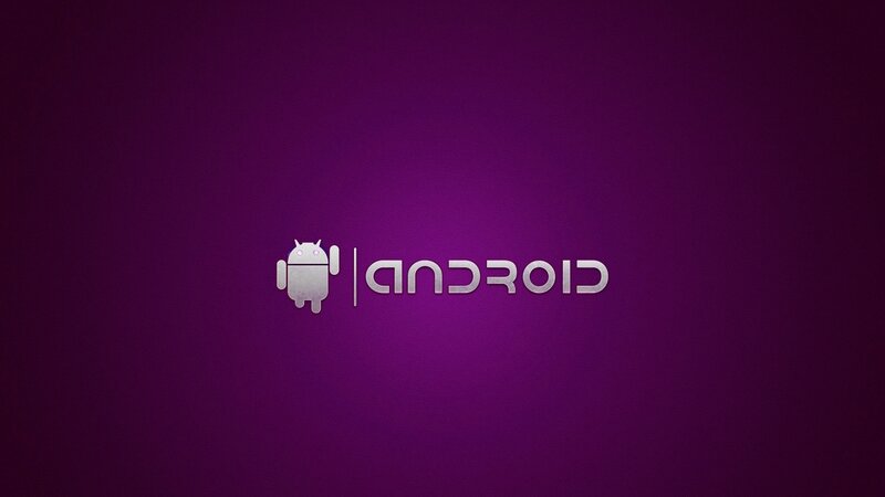 Android Logo on Purple