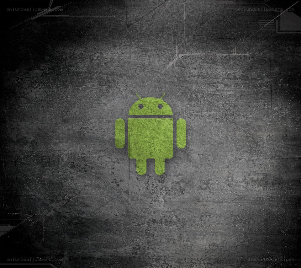 Android logo on textured background