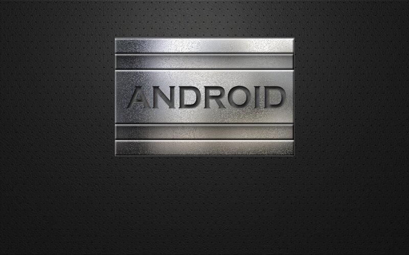 Android logo on textured background