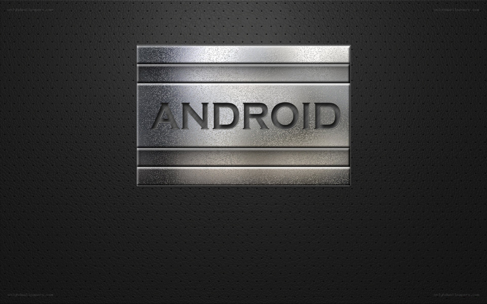 Android logo on textured background