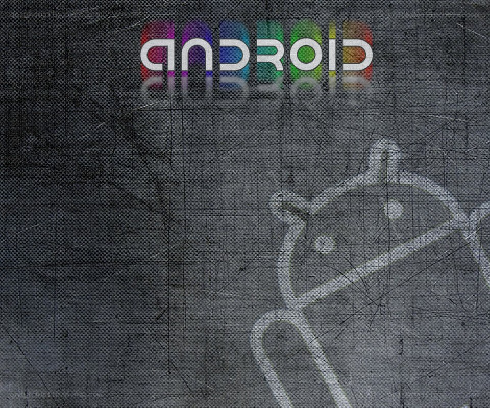 Android logo on textured background