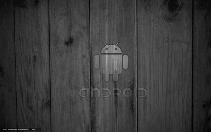 Android logo on wood
