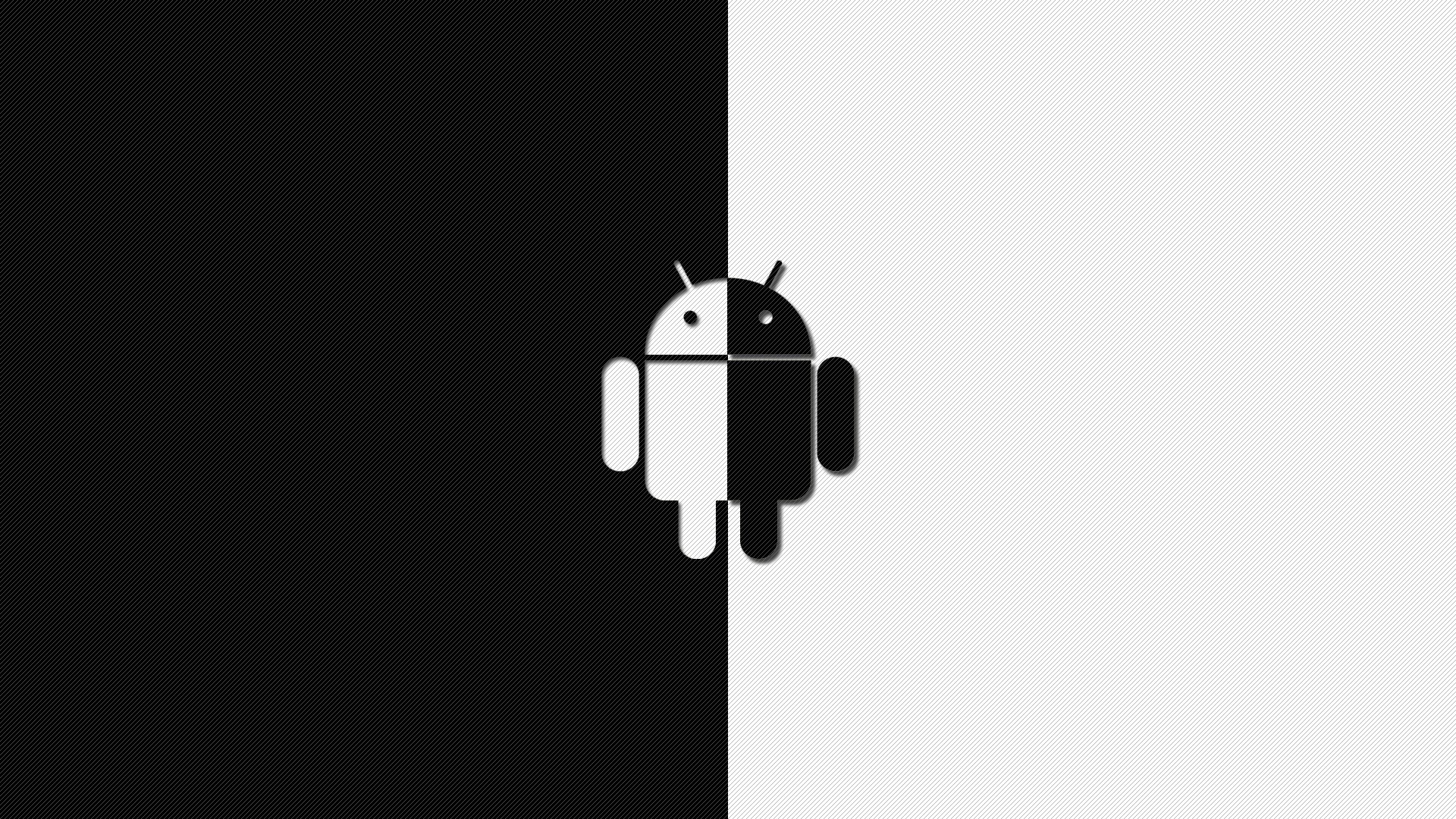 Android logo split background