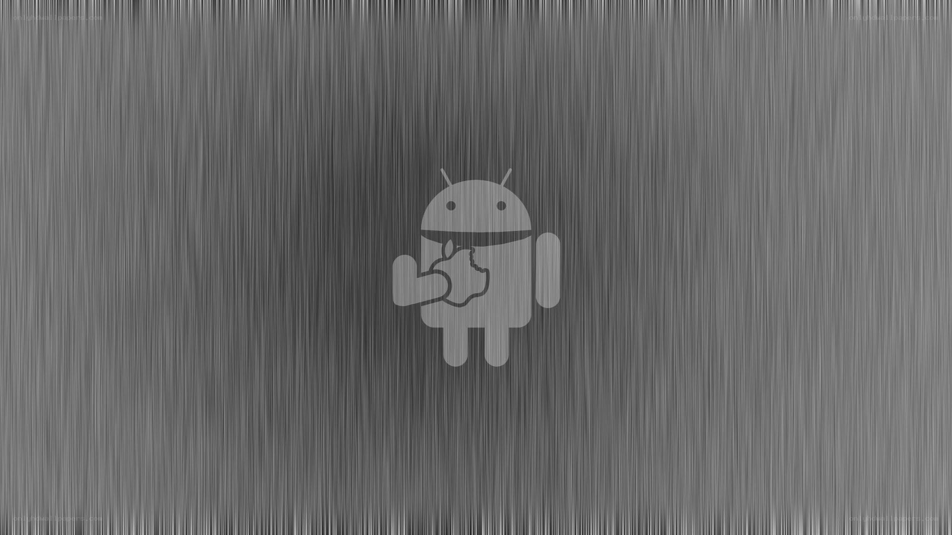 Android logo with apple