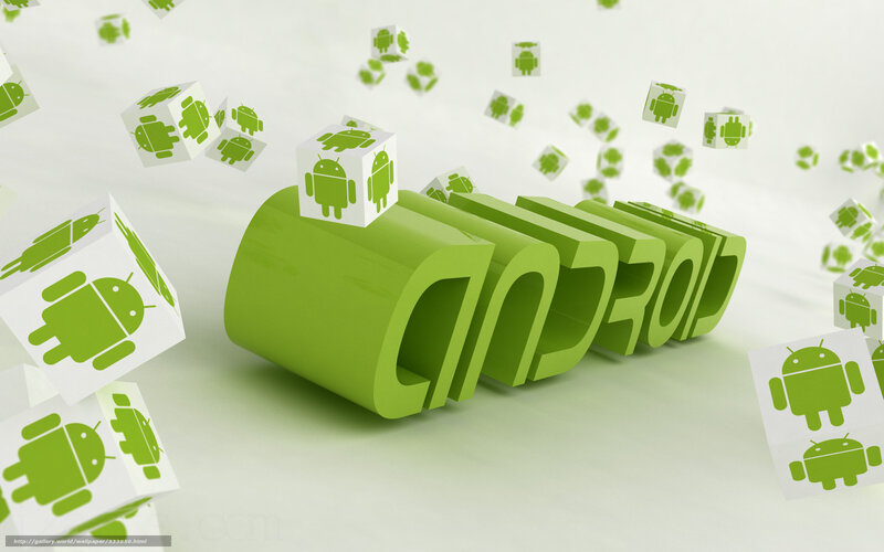 Android logo with cubes
