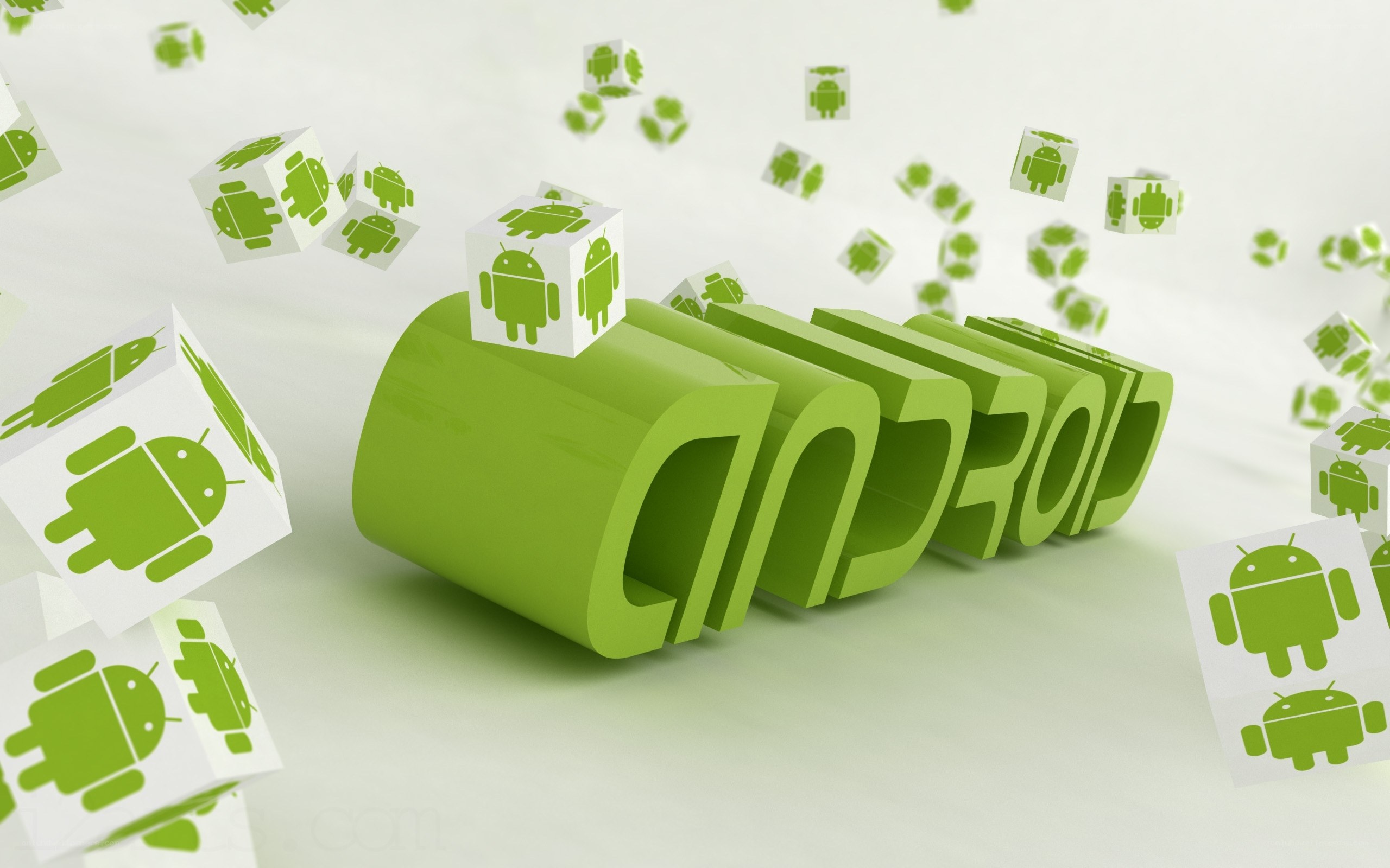 Android logo with cubes