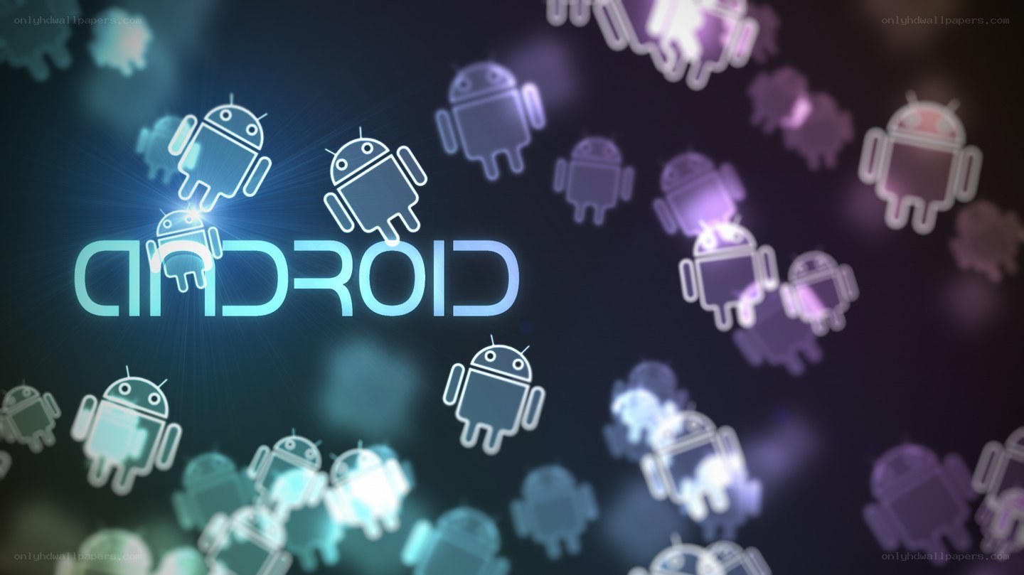 Android logo with robot icons