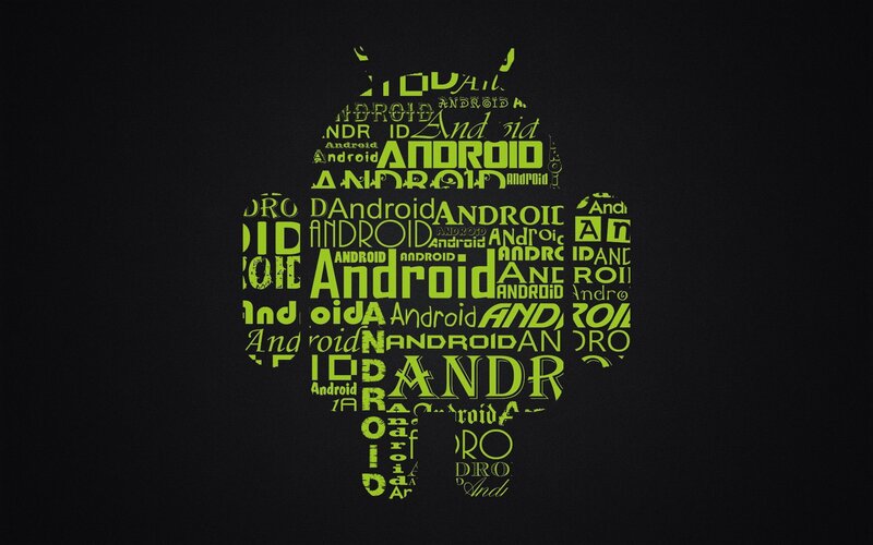 Android logo word art