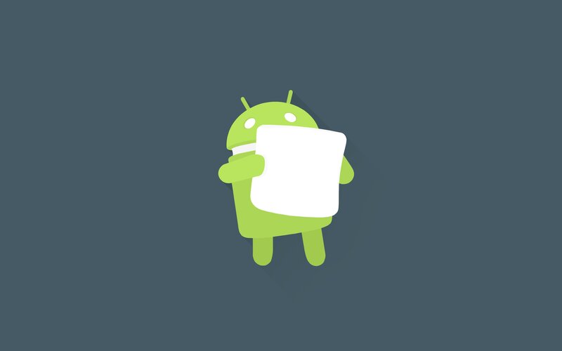 Android Mascot Holding Marshmallow