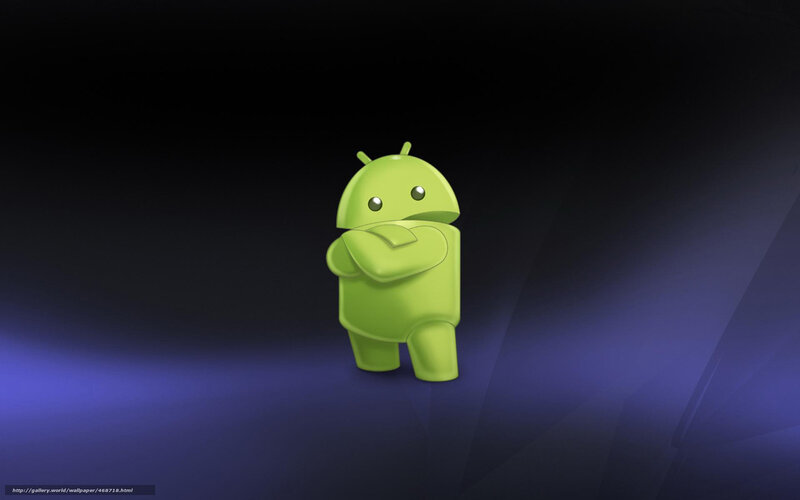 Android mascot on dark background