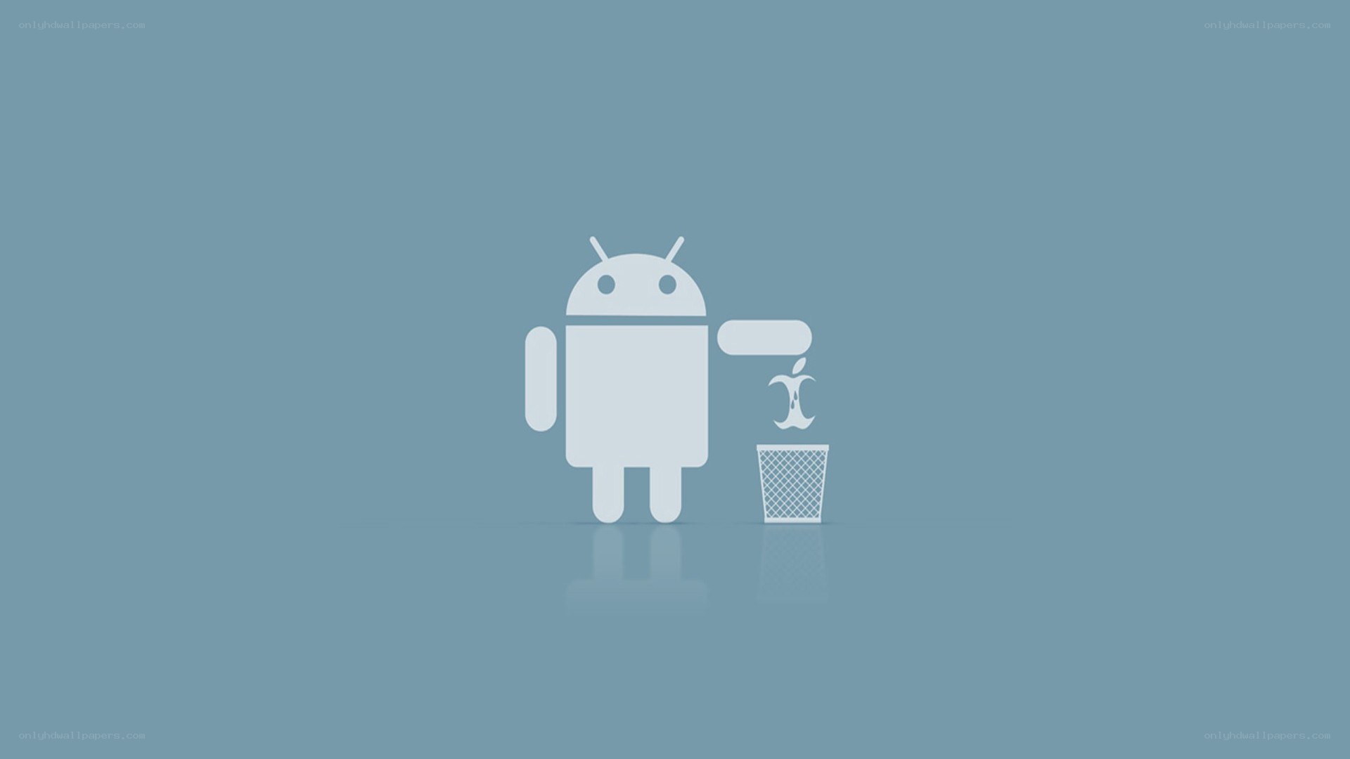 Android mascot trash can