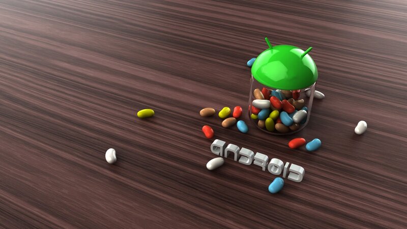 Android Mascot with Jelly Beans