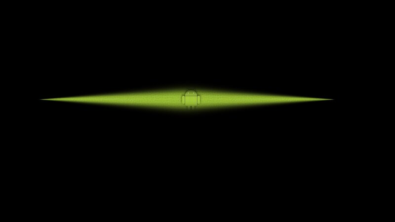 Android Robot Figure — Black, Minimalist