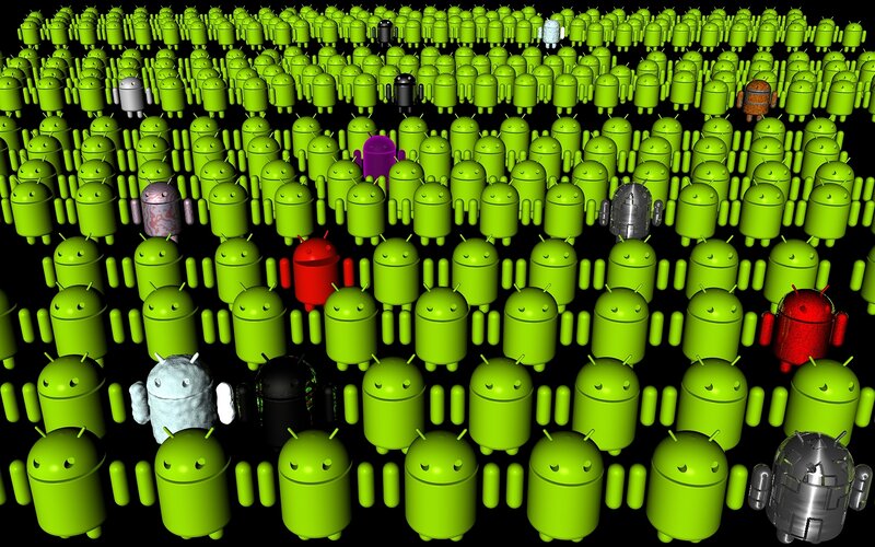 Android Robot Figures — Green