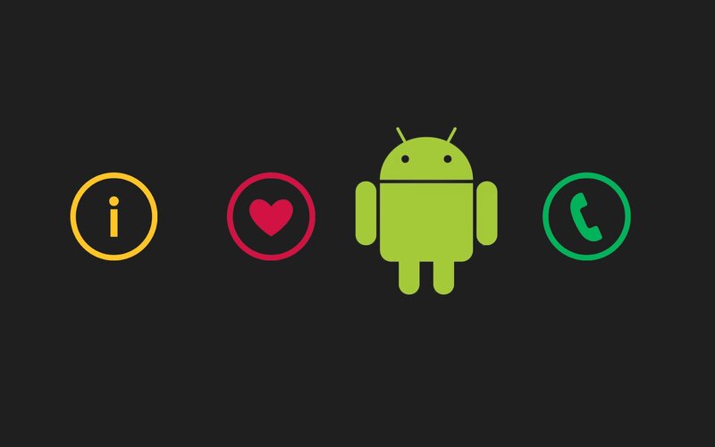 Android Robot Icon — Black