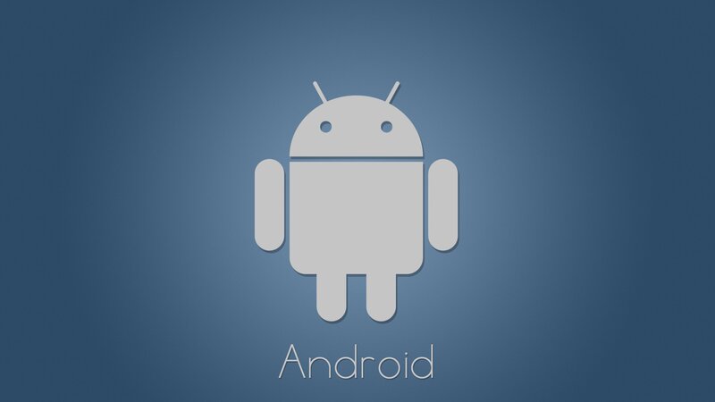 Android Robot Icon — Blue, Neutral, Vector Art