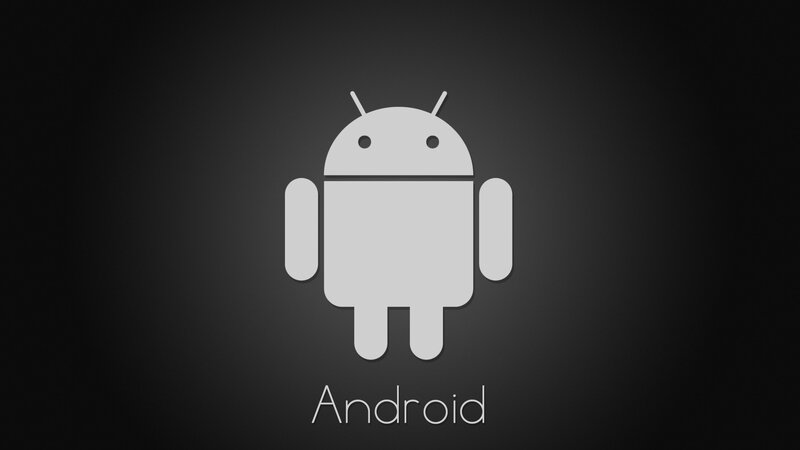 Android Robot Icon — Gray, Minimalist, Vector Art